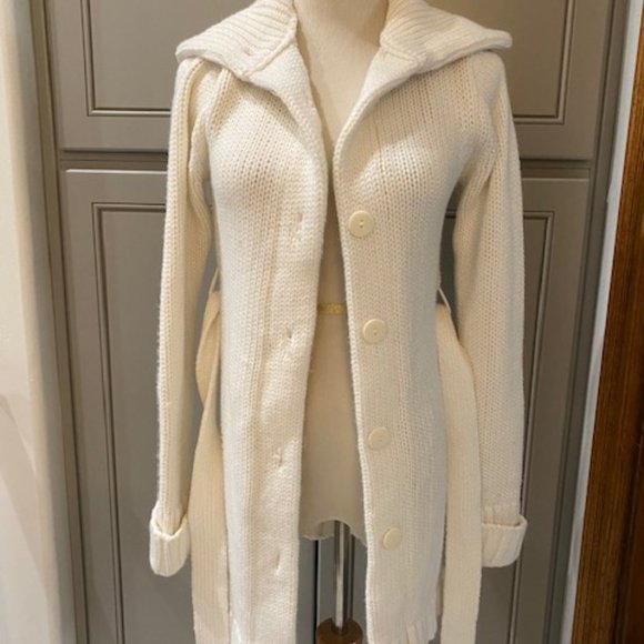 Zara Sweaters - Zara Sweater White Belt Long M